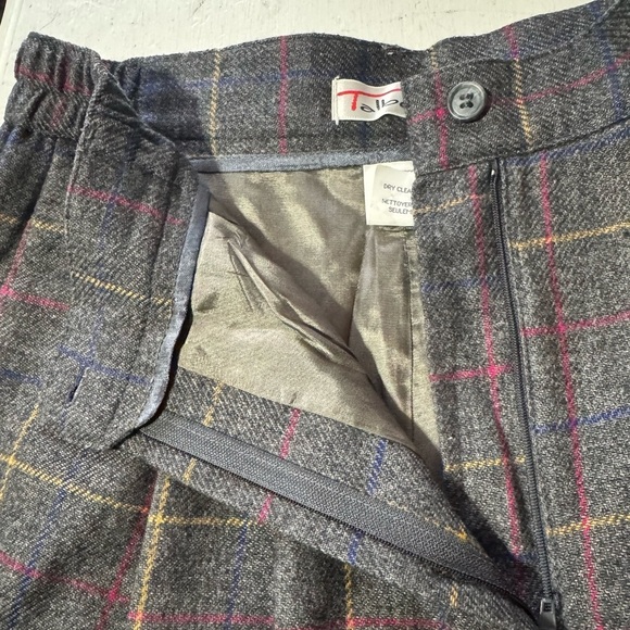 Vintage Talbots super high waist wool blend plaid cuffed mom shorts women’s 12 - Picture 8 of 10
